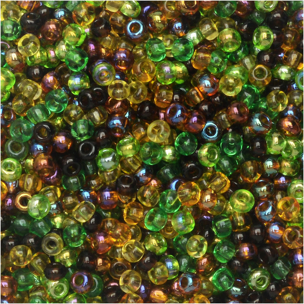 Czech Glass Seed Beads, 11/0 Round, Earth Tone Mix (24 Gram Tube)
