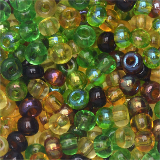 Czech Glass Seed Beads, 6/0 Round, Earth Tone Mix (20 Gram Tube)