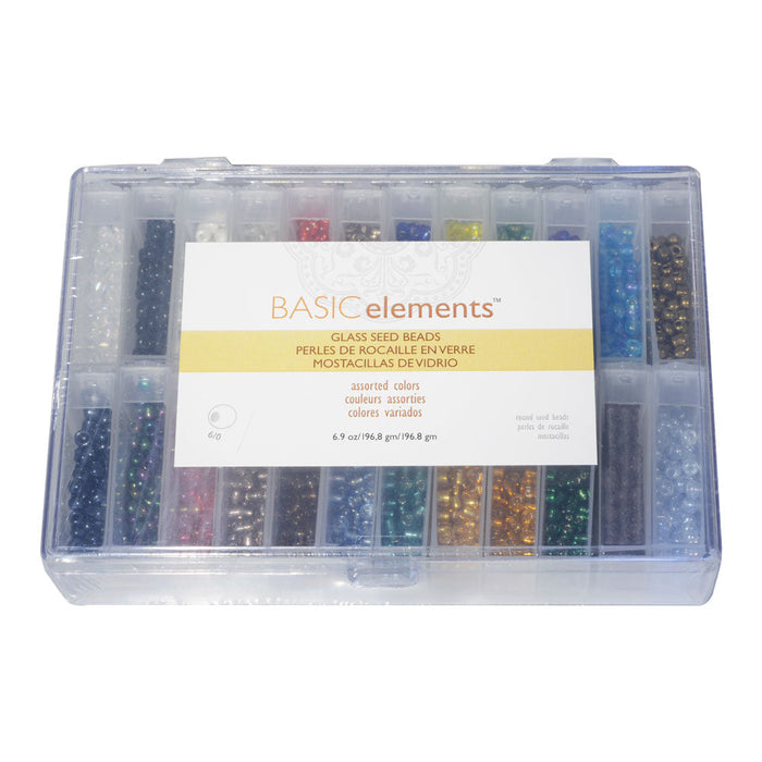 Basic Elements, Glass Seed Bead Assortment and Storage Container