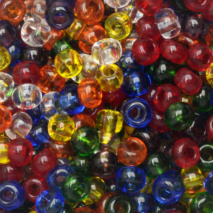 Czech Glass Seed Beads, 8/0 Round, Rainbow Mix (22 Gram Tube)