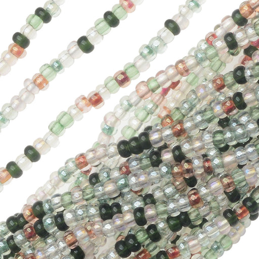 Czech Glass Seed Beads, 11/0 Round, 1 Hank, Tourmaline Tapestries Mix