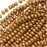 Czech Glass Seed Beads, 11/0 Round, 1 Hank, Light Gold Supra Metallic Mix