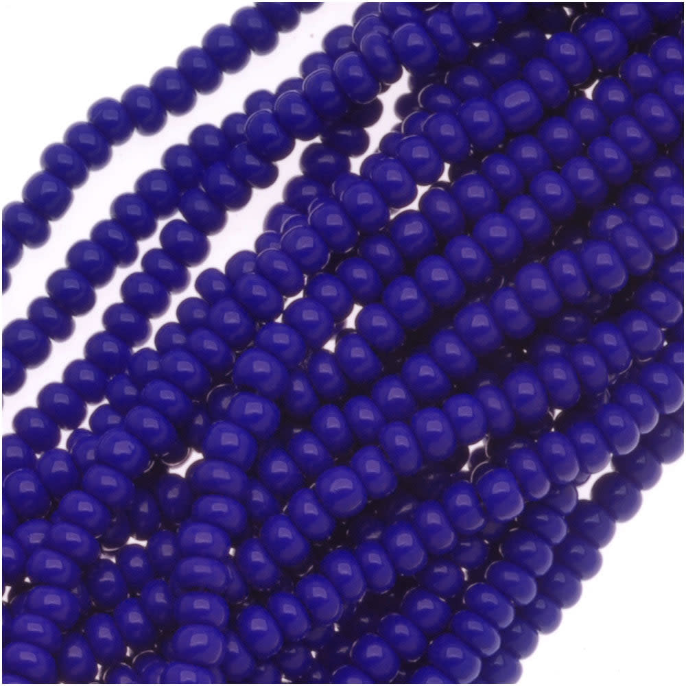 Czech Seed Beads Size 11/0 Royal Blue Opaque (1 Hank)