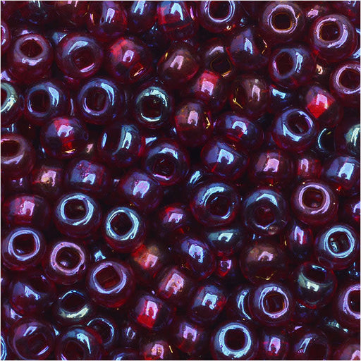Czech Seed Beads 6/0 Ruby Red AB (1 Ounce)
