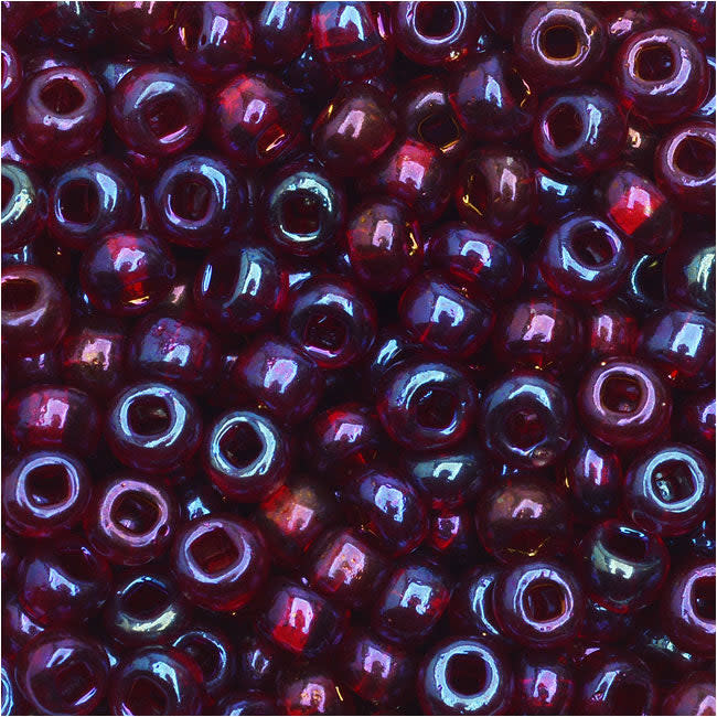 Czech Seed Beads 6/0 Ruby Red AB (1 Ounce)