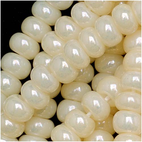 Czech Seed Beads 6/0 Antiqued Cream Pearl (1 Ounce)