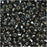 Czech Seed Beads 6/0 Black Diamond Silver Foil Lined 1 oz