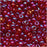 Czech Seed Beads Size 6/0 Garnet Red AB (1 Ounce)