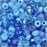 Czech Glass Seed Beads, 6/0 Round, Tranquil Blue Waters Mix (1 Ounce)