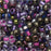 Czech Glass Seed Beads, 6/0 Round, Violet Berry Mix (1 Ounce)