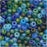 Czech Glass Seed Beads, 6/0 Round, Oceanic Matte Blue Green AB Mix (1 Ounce)