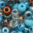 Czech Glass Seed Beads, 6/0 Round, Blue Turquoise Grotto Mix (1 Ounce)