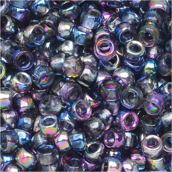 Czech Glass Matubo, 7/0 Seed Beads, Magic Blue Pink (7.5 Gram Tube)