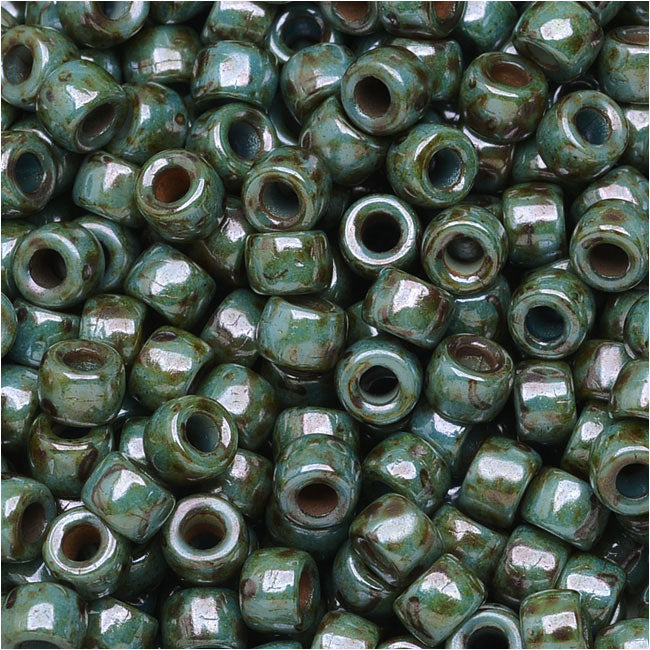 Czech Glass Matubo, 7/0 Seed Beads, Chalk Lazure Blue (7.5 Gram Tube)