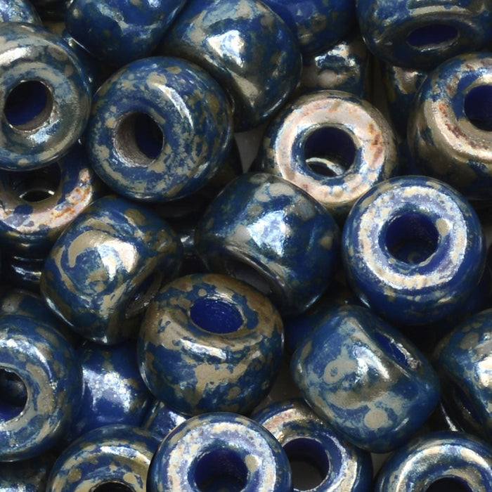 Czech Glass Matubo, 2/0 Seed Bead, Royal Blue Rembrandt (20 Gram Tube)