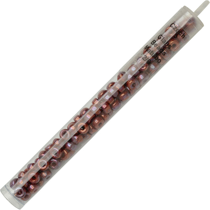 Czech Glass Matubo, 2/0 Seed Bead, Red Nebula (20 Gram Tube)