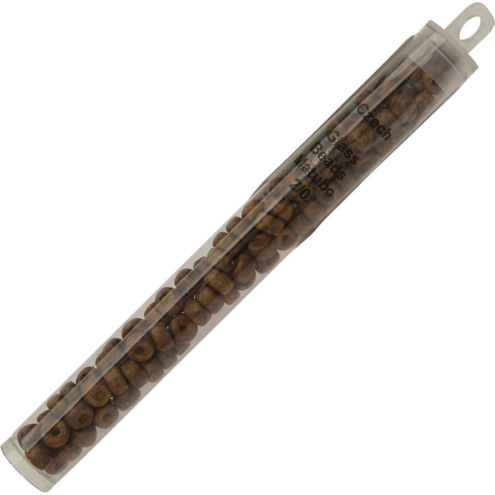 Czech Glass Matubo, 2/0 Seed Bead, Lemon Matte Bronze Luster (20 Gram Tube)