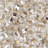 Czech Seed Beads 8/0 Silver Foil Lined Crystal (1 Ounce)