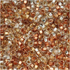 Czech Glass Seed Beads, 8/0 Round, Crystal Metallic Lined Mix (1 Ounce)