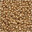 Czech Glass Seed Beads, 8/0 Round, Light Gold Supra Metallic (1 Ounce)
