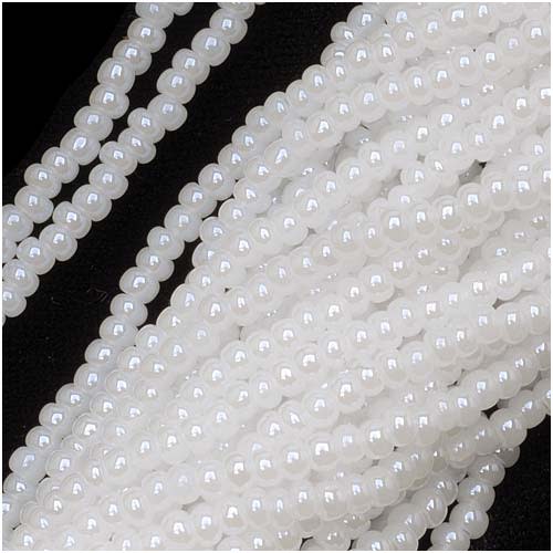 Czech Seed Beads 8/0 White Pearl (1 Ounce)