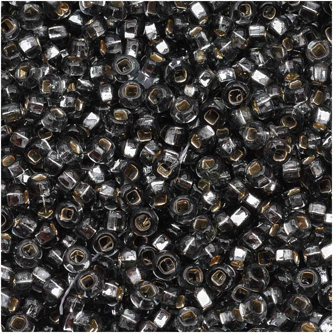 Czech Seed Beads 8/0 Silver Lined Black Diamond (1 Ounce)