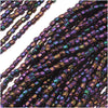 Czech Tri-Cut Seed Beads 10/0 'Purple Iris', Hank