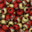 Czech Glass, Bohemian Aged 2/0 Round Seed Beads, Etched Light Red and Amber (10 Grams)