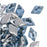 Czech Glass GemDuo, 2-Hole Diamond Shaped Beads 8x5mm, Backlit Periwinkle (2.5" Tube)