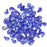 Czech Glass, 2-Hole Paisley Duo Beads 8x5mm, Opaque Blue Matte Full AB Batik (22 Gram Tube)