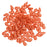 Czech Glass, 2-Hole Paisley Duo Beads 8x5mm, Ionic Orange/Dark Red (22 Gram Tube)