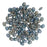 SuperDuo Duets 2-Hole Czech Glass Beads, Turquoise/Ivory Nebula, 8g Tube