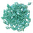 Czech Glass DiamonDuo, 2-Hole Diamond Shaped Beads 5x8mm, Turquoise AB (10 Gram Pack)