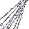 Crystal Beads, Faceted Rondelle 1.5x2.5mm, Transparent Half Silver Iris (2 Strands)