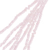 Crystal Beads, Faceted Rondelle 1.5x2.5mm, Opaque Pink (2 Strands)