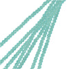 Crystal Beads, Faceted Rondelle 1.5x2.5mm, Opaque Turquoise Blue (2 Strands)