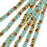 Crystal Beads, Faceted Rondelle 1.5x2.5mm, Opaque Blue w/Half Champagne Luster (2 Strands)