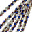 Crystal Beads, Faceted Rondelle 1.5x2.5mm, Opaque Light Blue w/Half Blue Iris (2 Strands)
