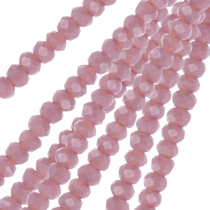 Crystal Beads, Faceted Rondelle 1.5x2.5mm, Opaque Dark Purple (2 Strands)