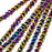 Crystal Beads, Faceted Rondelle 1.5x2.5mm, Opaque Multi Color Iris (2 Strands)