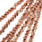 Crystal Beads, Faceted Rondelle 1.5x2.5mm, Transparent Crystal w/Half Copper Iris (2 Strands)