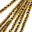 Crystal Beads, Faceted Rondelle 1.5x2.5mm, Opaque Gold Iris (2 Strands)
