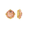 Preciosa Rose Montee Beads, Czech Rhinestones SS16, Crystal Apricot on Gold Plating (24 Pc)