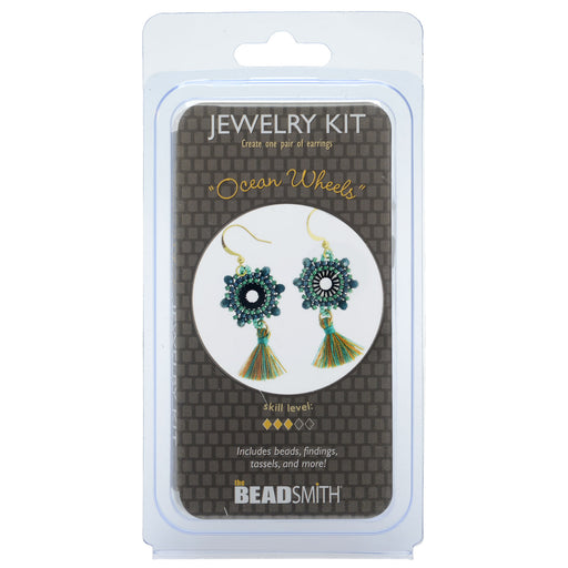The Beadsmith Jewelry Kit, Ocean Wheels Earrings, 1 Kit