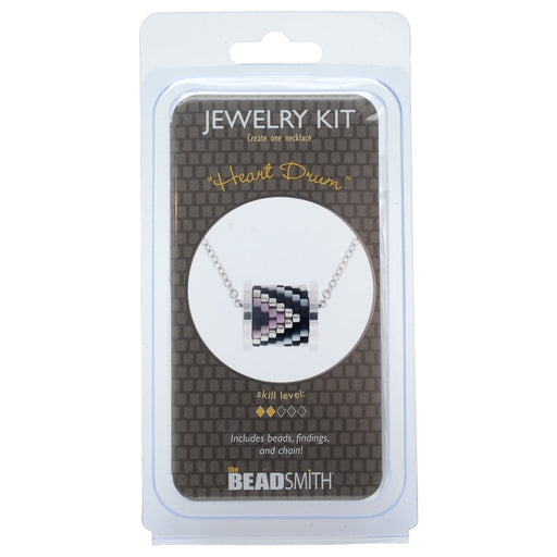 The Beadsmith Jewelry Kit, Heart Drum Necklace, 1 Kit