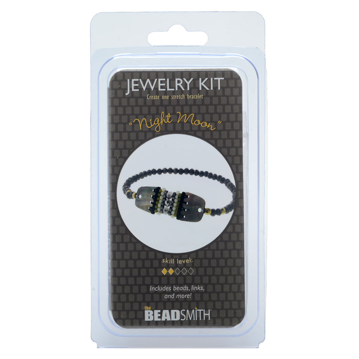 The Beadsmith Jewelry Kit, Night Moon Stretch Bracelet, 1 Kit
