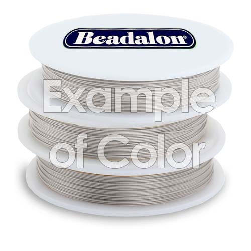 7 Strand Stainless Steel Bead Stringing Wire, .015 in (0.38 mm), Satin  Silver, 30 ft (9.2 m)