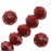 Simulated Ruby Glass Beads, 8x9mm Faceted Rondelles, Ruby Red (10 Pieces)