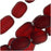 Cultured Sea Glass, Semi Freeform Nugget Beads 16-20x12mm, Cherry Red (1 Strand)