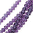 Amethyst Purple Glass Faceted Rondelle Beads 6x8mm (16 Inch Strand)